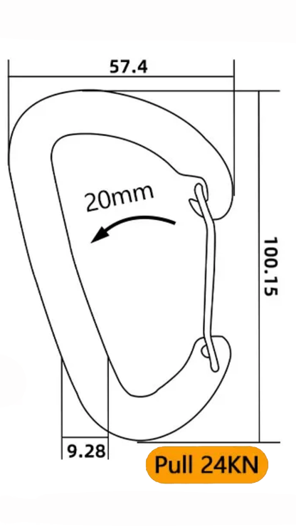 LSLS 24KN Wire Gate Carabiner